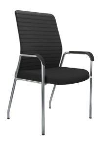 iCentric Mesh Guest Chair with Arms from ergoCentric. Equipped with Black Frame and Beige Seat