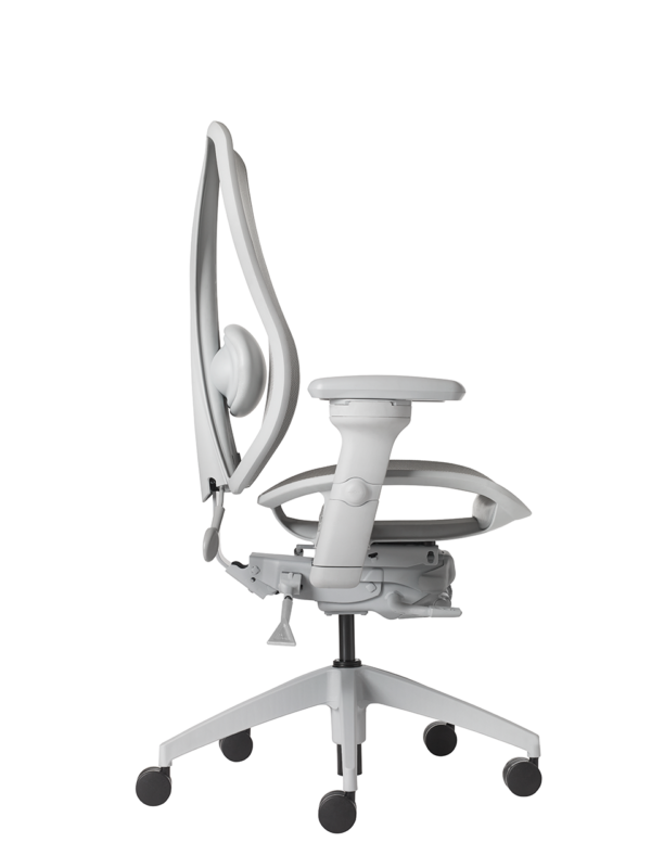 Grey mesh office chair